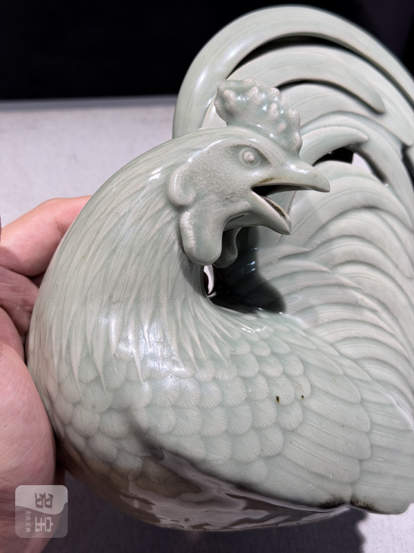 清乾隆 唐英制冬青釉大吉香薰 - 图8